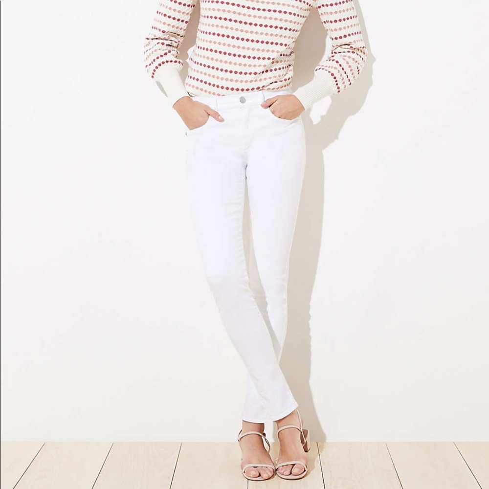 NWT Tall Loft Skinny White Jeans